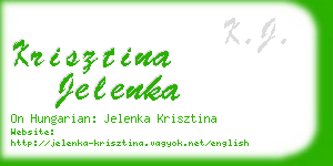 krisztina jelenka business card